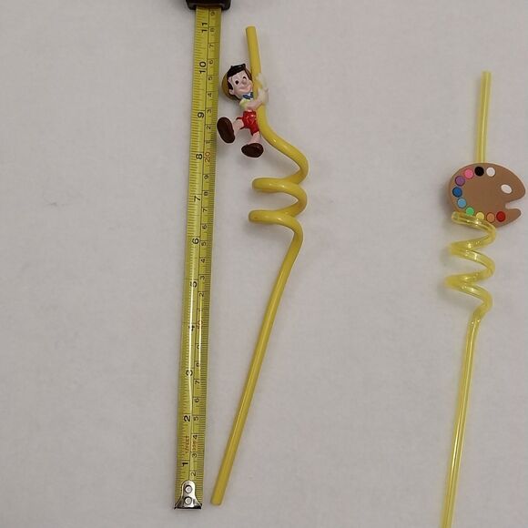 Vintage Pinocchio Applause Curly Swirl Straw And Art Disney #J105 - Picture 9 of 10